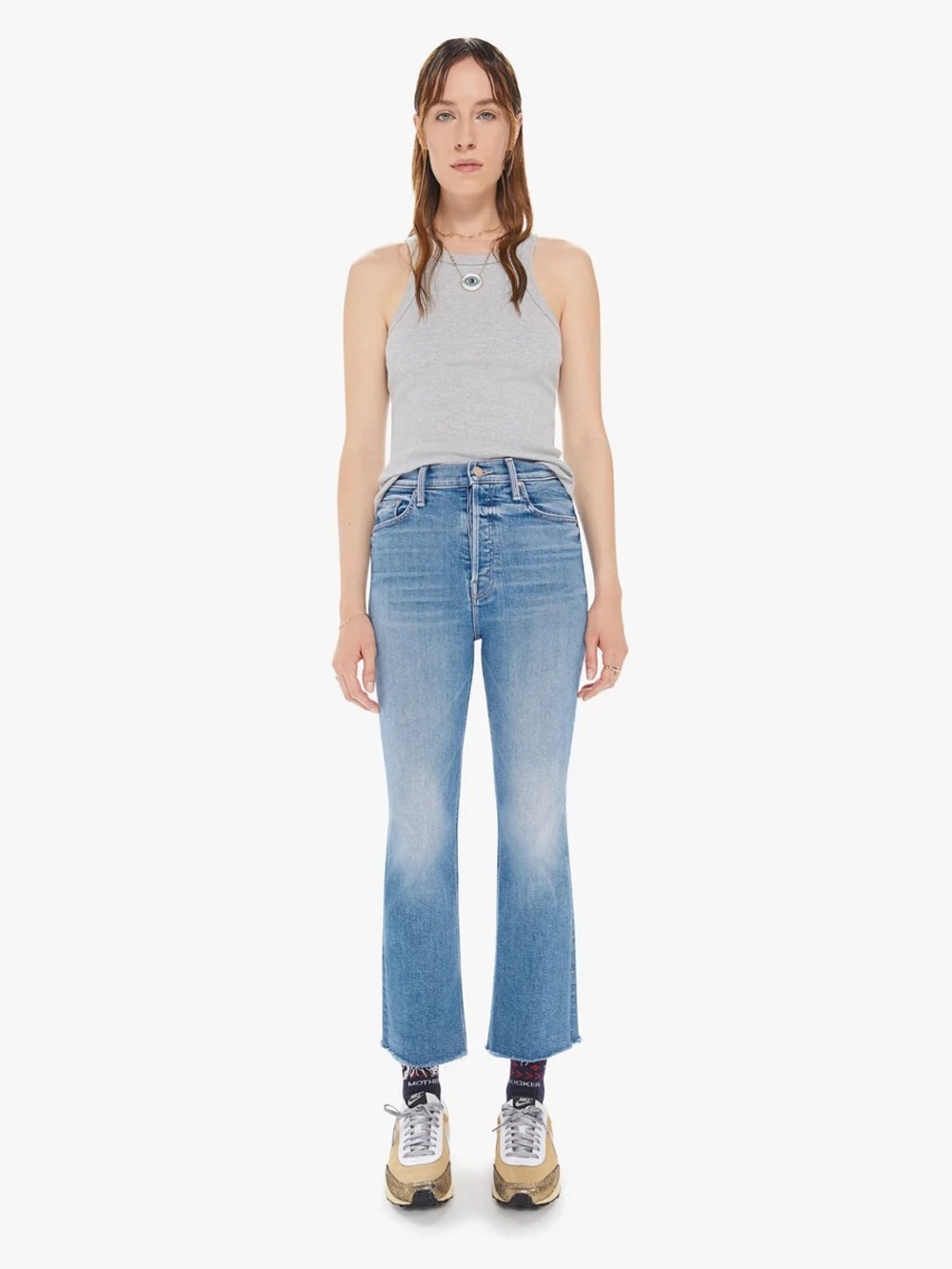 MOTHER denim The Tripper Ankle Fray in Je T'aime ***small stain